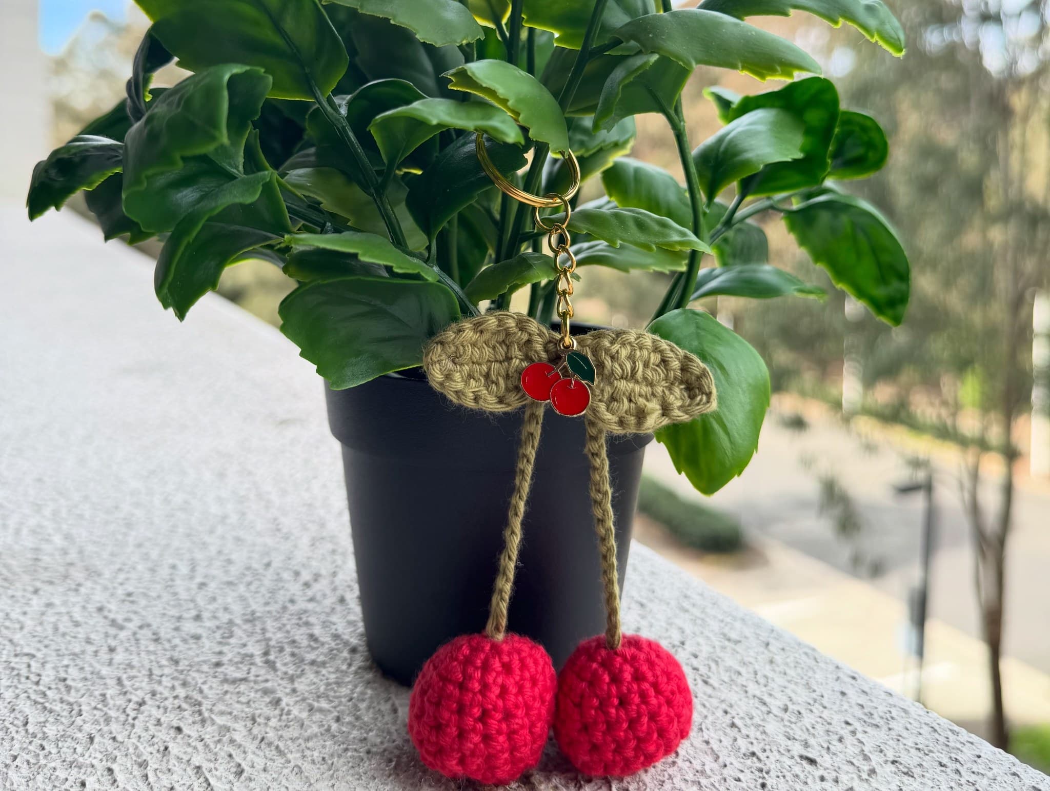 Cherries in red