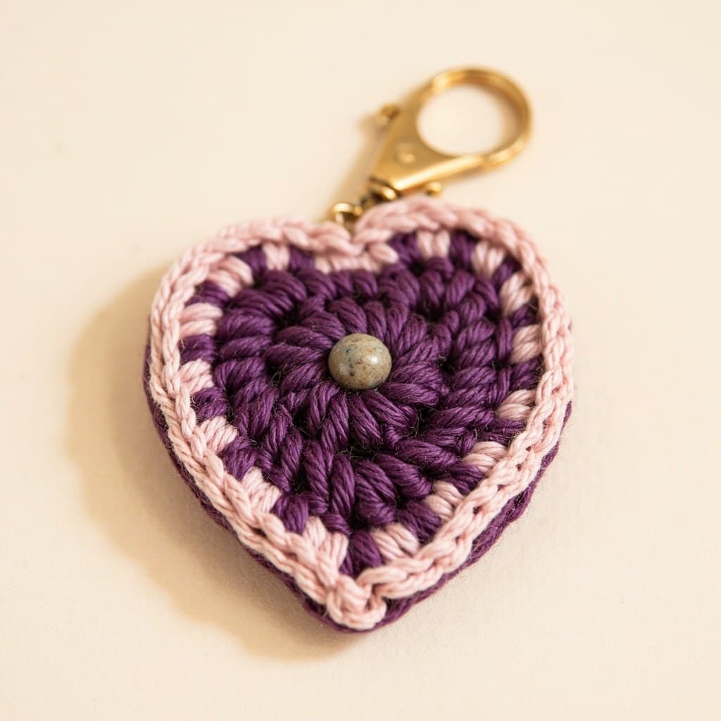 Hearts in purple and pink
